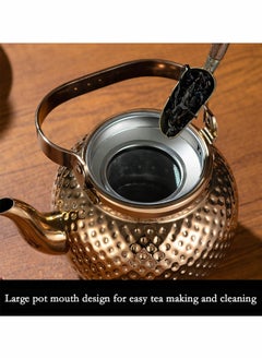 LOOPITYS 1.6L food grade stainless steel teapot is sturdy and durable, suitable for household and household items, and easy to enjoy the fun of brewing tea  - Image 4