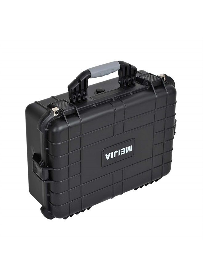 MEIJIA Portable Waterproof Protective Case,Hard Camera Case,Customized Fit Foam Inserted, Elegant Black,Fit for Camera, Equipments, Lens,Drones,19.78“X15.77"x7.41" (Black) - Image 1