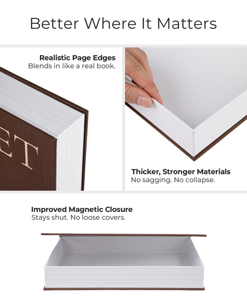 Fveuc Decorative Books for Home Decor - Stackable Faux Book Box for Coffee Table Styling & Hidden Storage - Neutral Linen Fake Books as Display Riser for Shelf & Entryway (Set of 2, Van Gogh Art) - Image 5