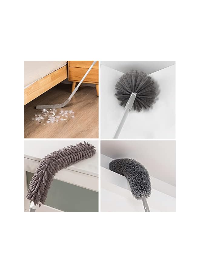 promass 4PCS Extendable Feather Duster 30 to 100 Inches,Reusable Bendable Dusters.Outdoor & Indoor Extendable Duster Cleaning Kit - Image 5