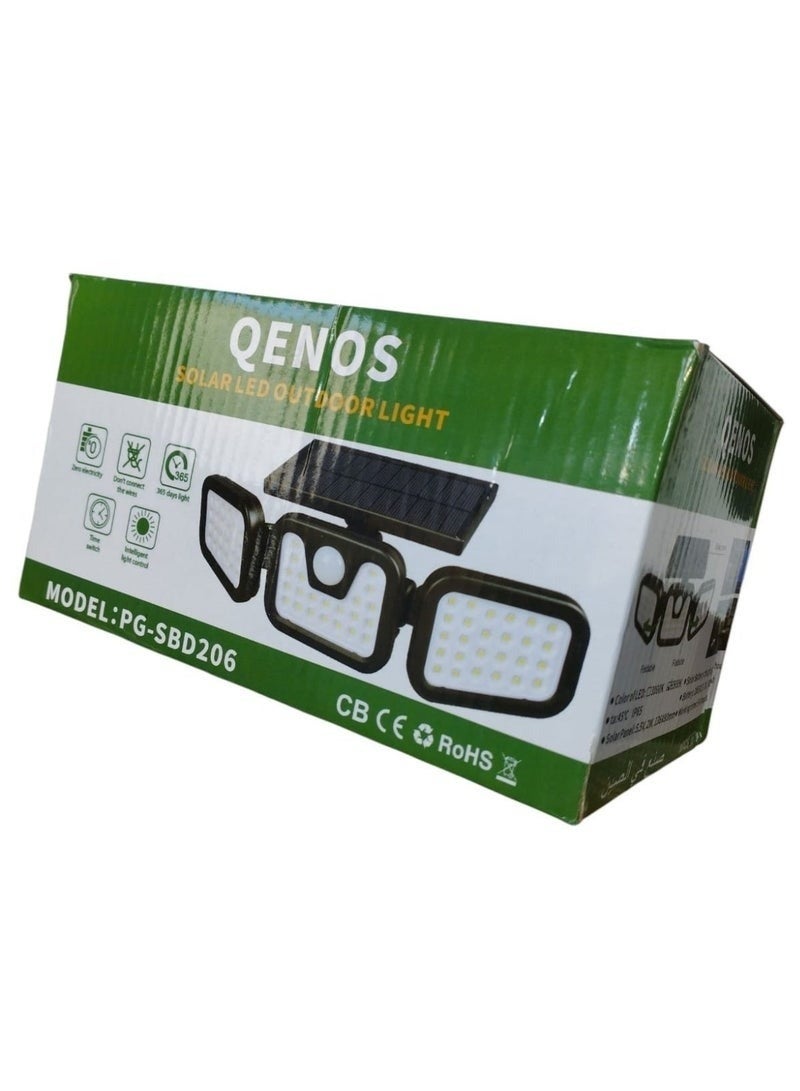 Qenos Solar LED wall light, yellow 3000k - Image 2