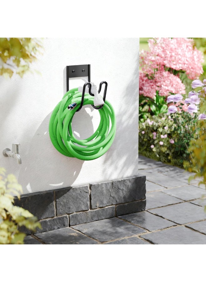 jaexest Garden Hose Holder - Metal Hose Pipe Holder - Hose Hanger Wall Mounted for 100ft Water Hose Extension Cords Vacuum Hose - Image 3