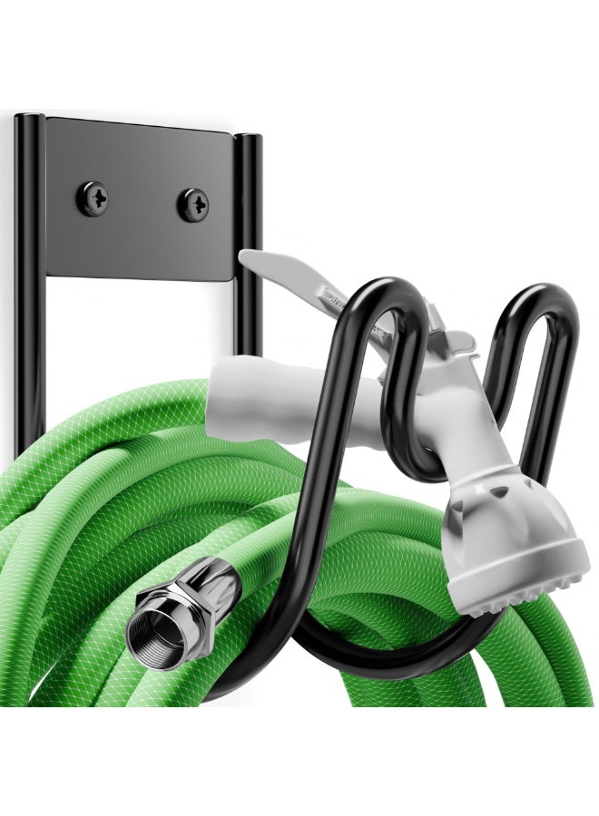 jaexest Garden Hose Holder - Metal Hose Pipe Holder - Hose Hanger Wall Mounted for 100ft Water Hose Extension Cords Vacuum Hose - Image 1