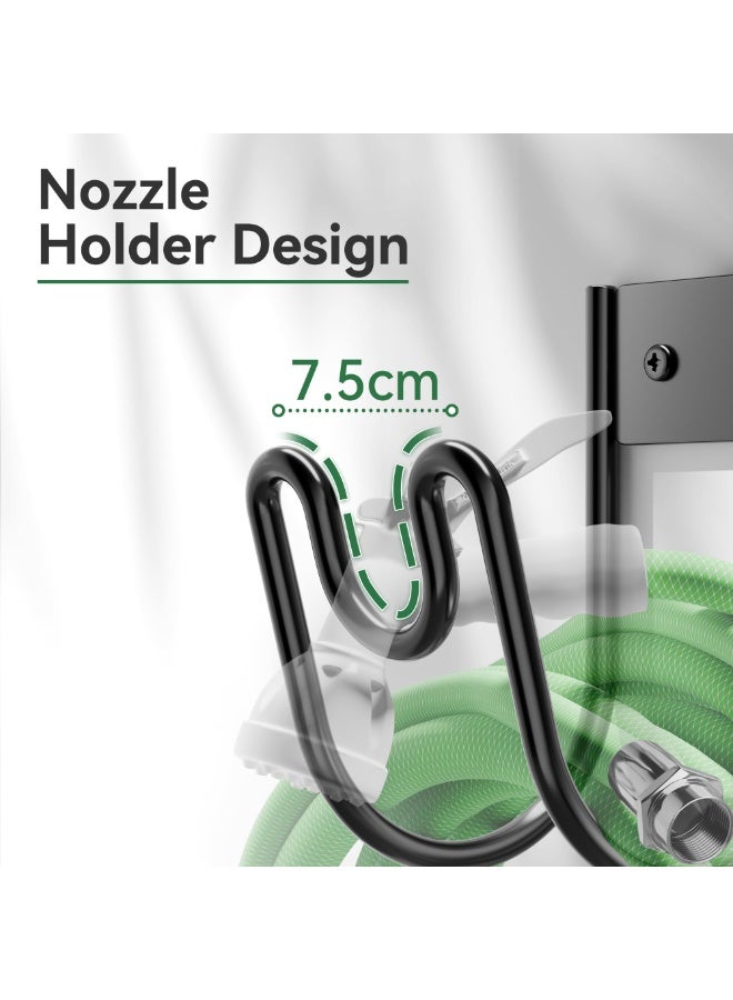 jaexest Garden Hose Holder - Metal Hose Pipe Holder - Hose Hanger Wall Mounted for 100ft Water Hose Extension Cords Vacuum Hose - Image 5