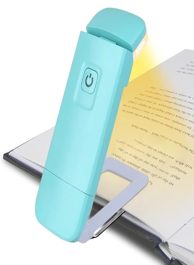 ELEPHANTBOAT® USB Rechargeable Book Reading Light with Brightness Adjustable for Eye-Protection, 3 Modes LED Clip-on Light Kid Book Light, Portable Bookmark Light for Books in Bed at Night (Blue) - Image 1