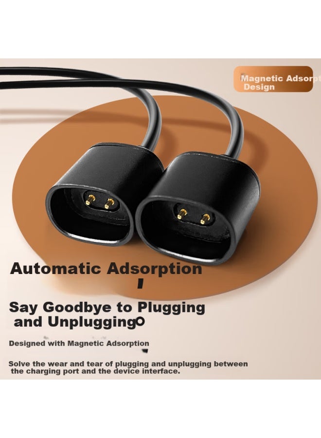 Trendy Style Chic Style Charging Cable And Charger For Xiaomi Eyeglasses 2, Mijia Smart Audio Eyeglasses 2Nd Generation Magnetic Charging Cable One For Two Charging Cord Power Accessories - Image 4