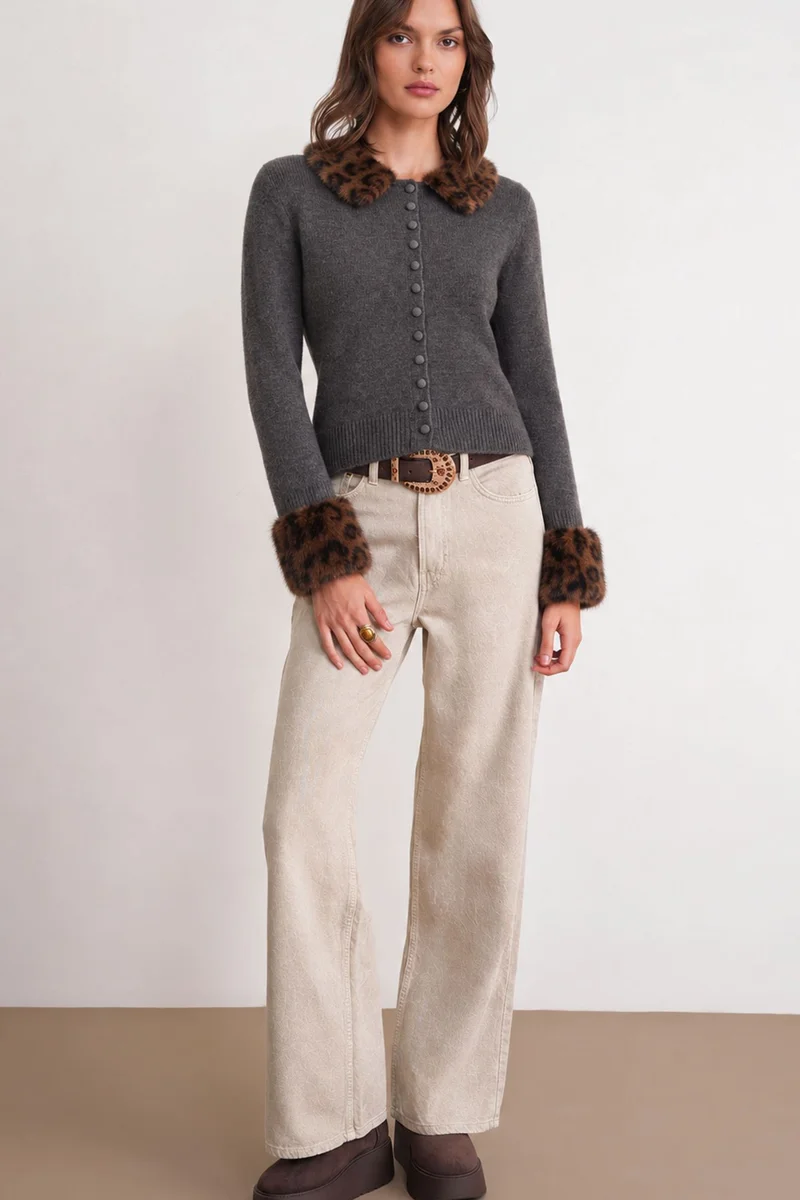 Mixray MIXRAY Open Front Cardigan