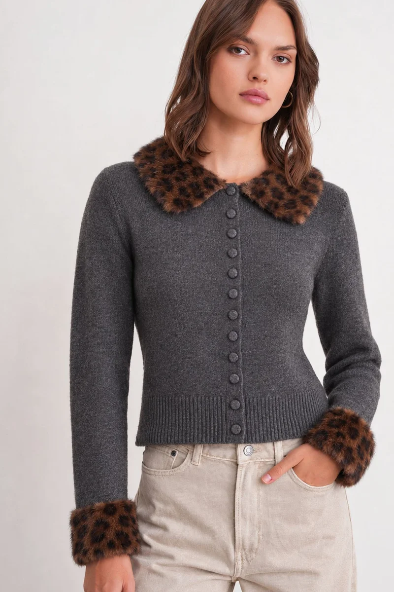 Mixray MIXRAY Open Front Cardigan