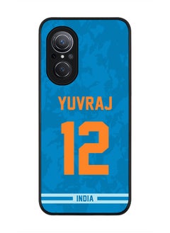 Rugged Black Edge Case for Huawei Nova 9 SE , Slim fit Soft Case Flexible Rubber Edges Thin Cover - Player Name - Yuvraj Singh, Jersey Number- 12