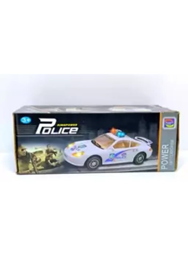 منخفض سيارة شرطة كينج باور مع أضواء وموسيقى للأطفال - Image 2