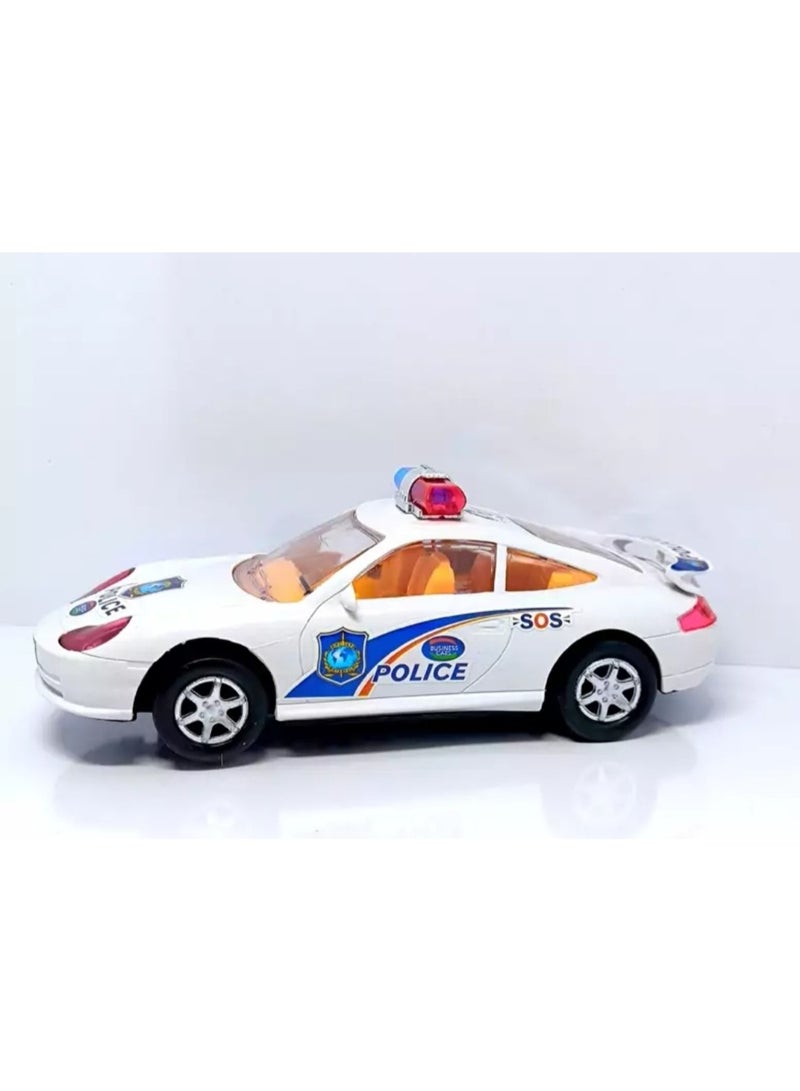 منخفض سيارة شرطة كينج باور مع أضواء وموسيقى للأطفال - Image 1