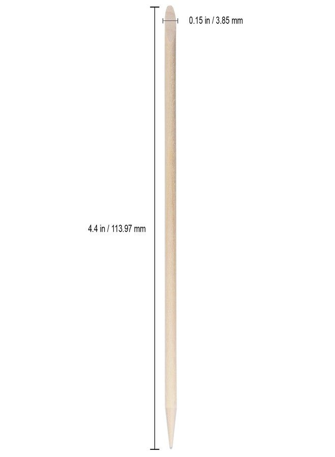 Beauticom Double Sided Cuticle Wood Stick Pusher Remover - Pointed end and Tapered Flat End - for Manicure and Pedicure Tools (100 Pieces) - Image 2