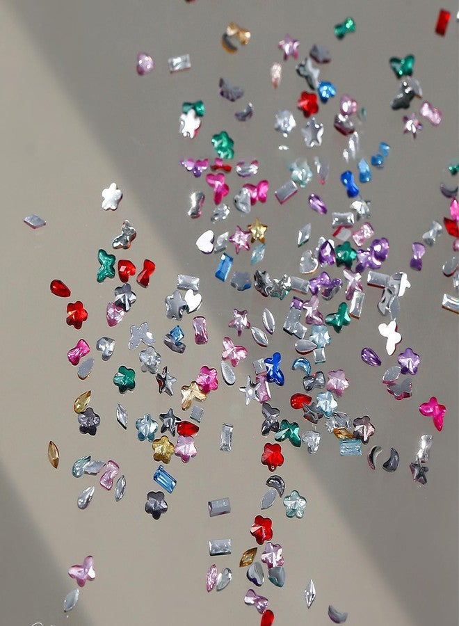 LYLYNB 1440Pcs Colorful Nail Gems and Rhinestones Bling 3D Flat Back Nail Charms Mini Butterfly Star Flower Design Cute Nail Art Charms Kawaii Nail Diamonds for Women Nail Accessories DIY Supplies - Image 5