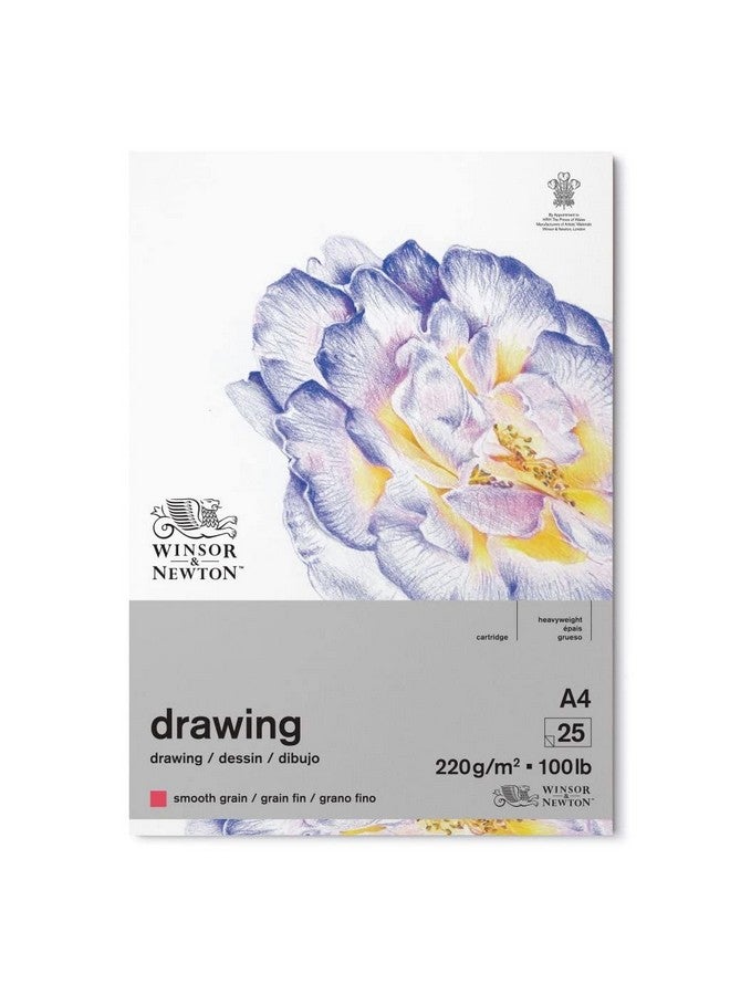 WINSOR & NEWTON Winsor & Newton Drawing Paper - Smooth Grain 220 GSM - A4 (29.7 cm x 42 cm or 11.7'' x 16.5'') Natural White Short Side Glued Pad of 25 Sheets  - Image 1