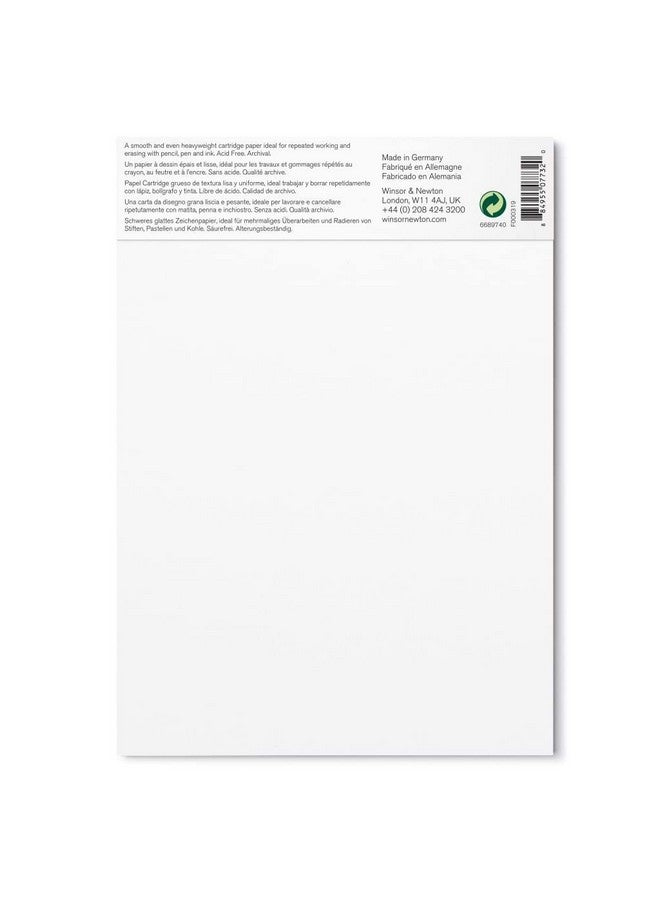 WINSOR & NEWTON Winsor & Newton Drawing Paper - Smooth Grain 220 GSM - A4 (29.7 cm x 42 cm or 11.7'' x 16.5'') Natural White Short Side Glued Pad of 25 Sheets  - Image 2