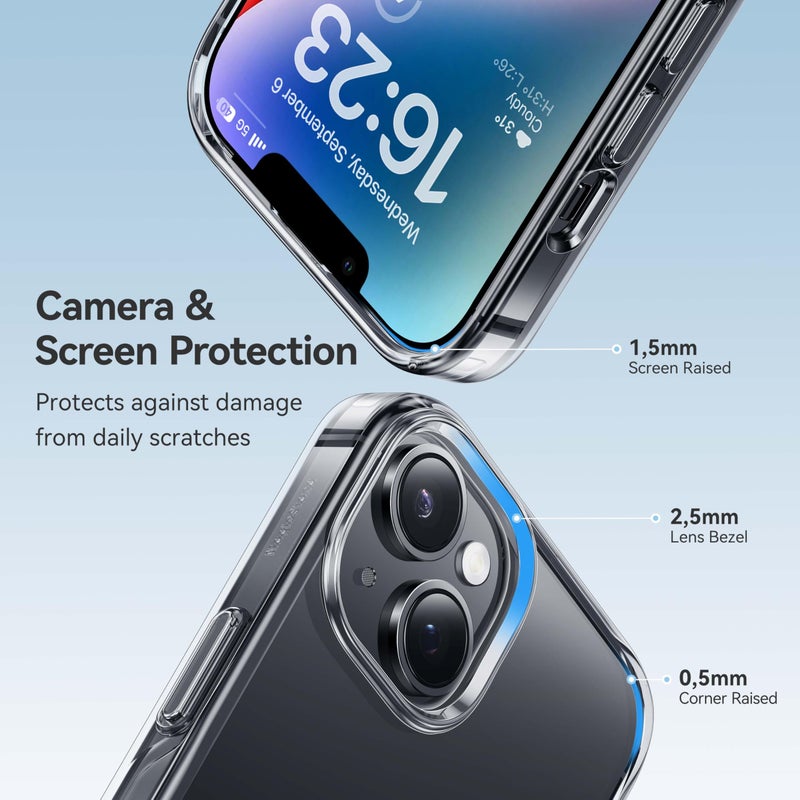 CASEKOO for iPhone 14 Case/iPhone 13 Case Crystal Clear, [Never Yellow Technology] [Military-Grade Protection] Transparent Slim Cover Women Men Phone Case 6.1 inch, Clear - Image 4