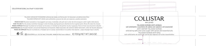 Collistar Anti-Water Thalasso Scrub with Exfoliating Salts and Cane Sugar - 700g - Image 5