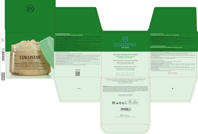 Collistar Anti-Water Thalasso Scrub with Exfoliating Salts and Cane Sugar - 700g - Image 4
