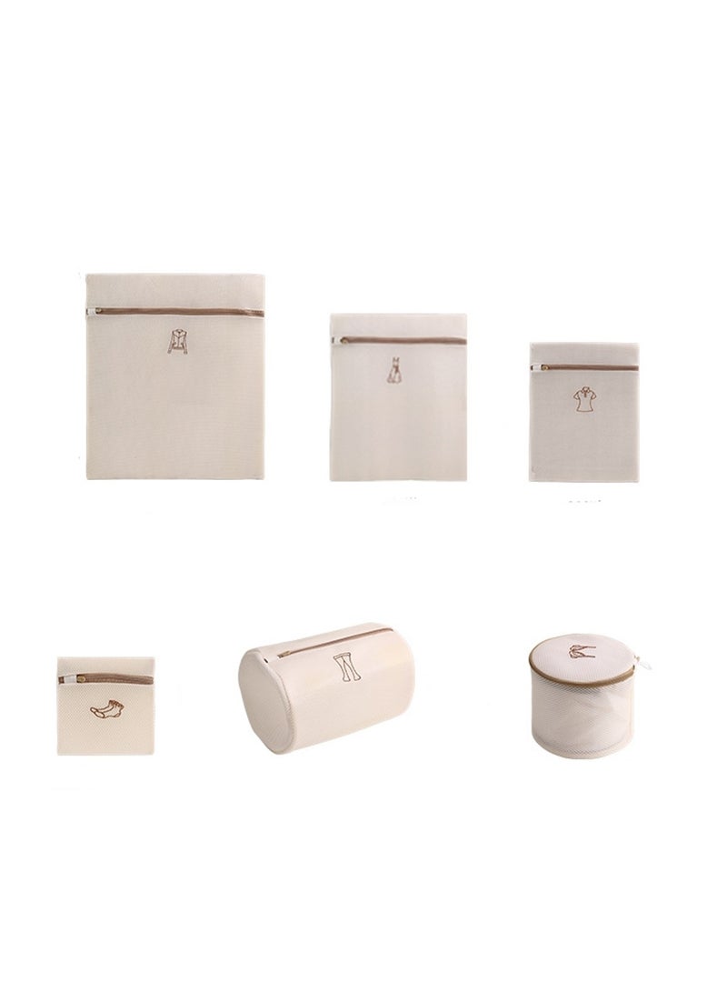 6pcs embroidered wash bag mesh bag thickened double layer bra underwear machine washable clothes laundry bag  - Image 1