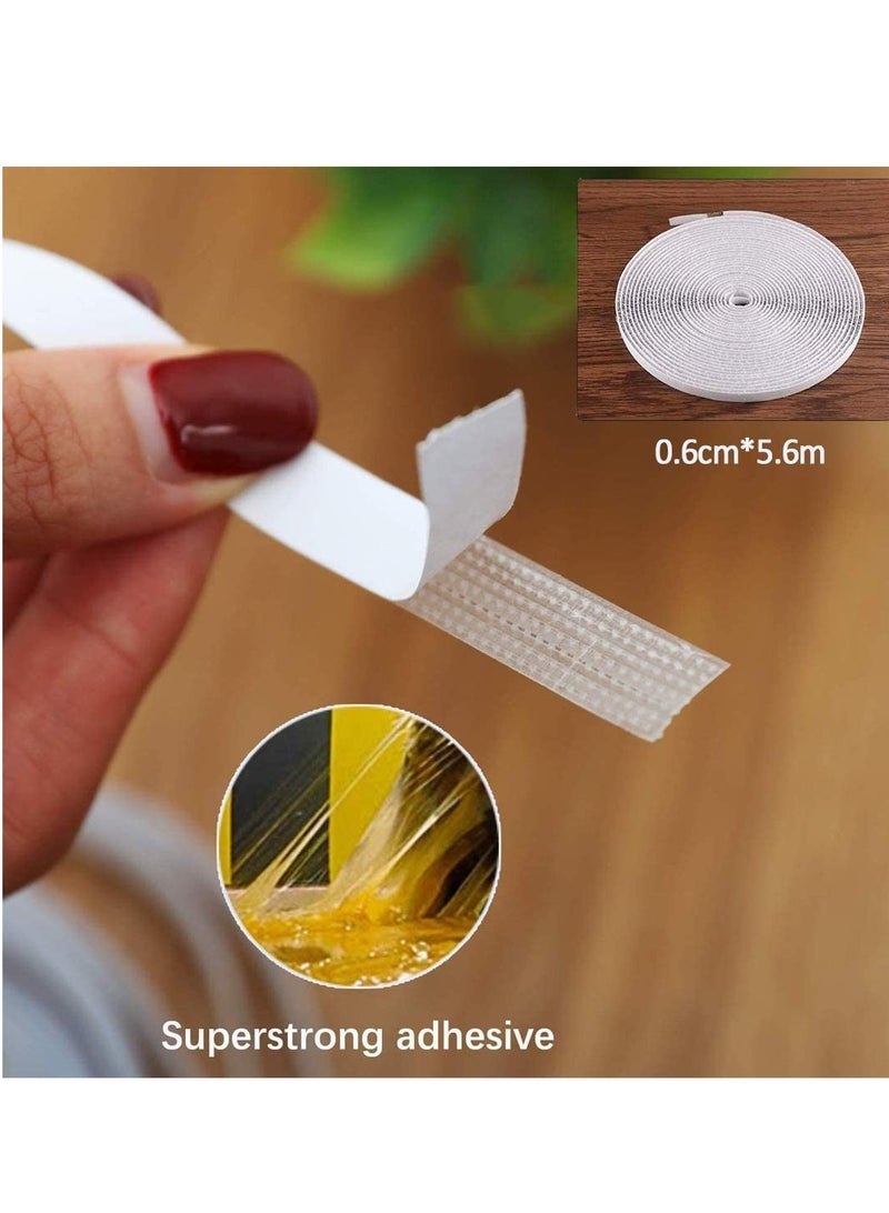 شبكات شاشة الطيران 3 عبوات 1.3م × 1.5م مجموعة واقي من البعوض والحشرات مع لاصق ذاتي لشرائط tape شفاف قابل للقطع دون حفر واقي من الحشرات والنحل أبيض للنافذة - Image 2
