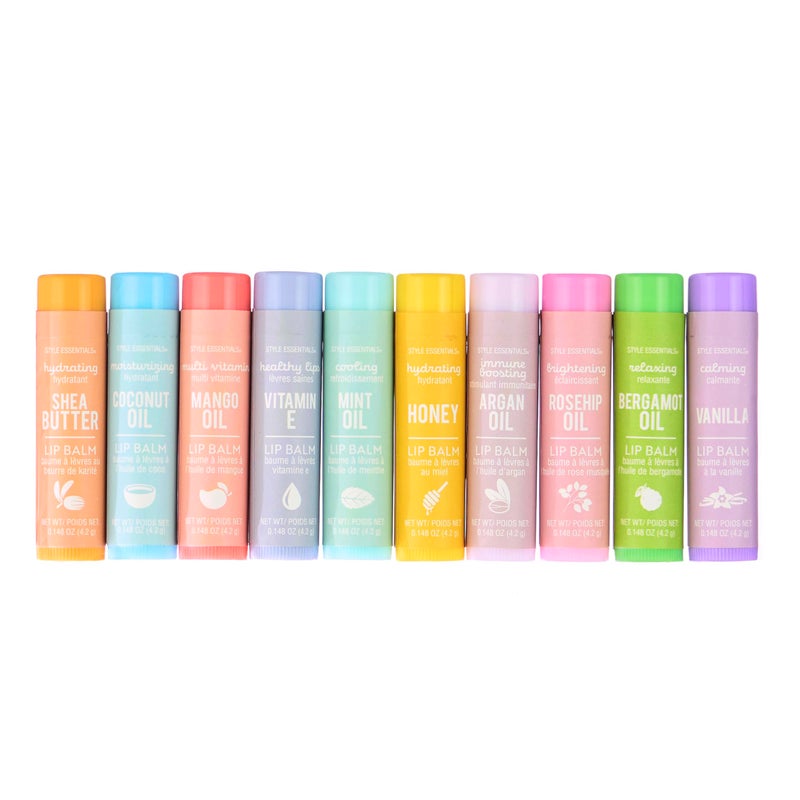 STYLE ESSENTIALS 10pc Lip Balm Collection -Hydrating Lip Balms Infused- Enriched Lip Balm Set - Image 4