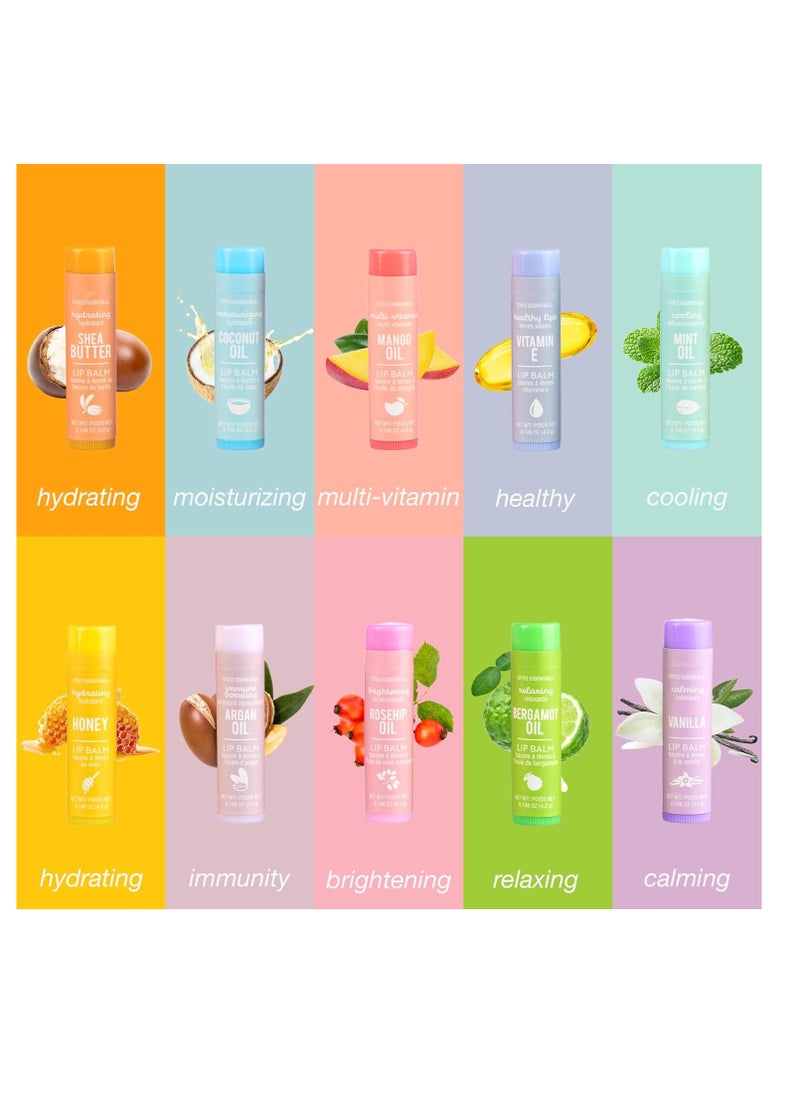 Expressions Expressions 10pc Lip Balm Collection -Hydrating Lip Balms Infused- Enriched Lip Balm Set  - Image 2