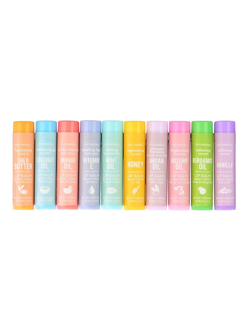 Expressions Expressions 10pc Lip Balm Collection -Hydrating Lip Balms Infused- Enriched Lip Balm Set  - Image 3