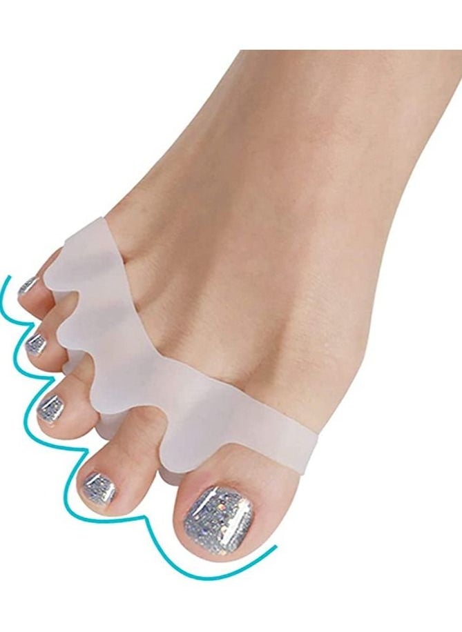 ORiTi Gel Toe Separator, ORiTi Gel Toe Stretchers for Overlapping Toes, Easy Wear in Shoes, Quickly Alleviating Pain After Yoga Activities, Can be used in Nail Art Salon Pedicure Manicure Tool  - Image 1