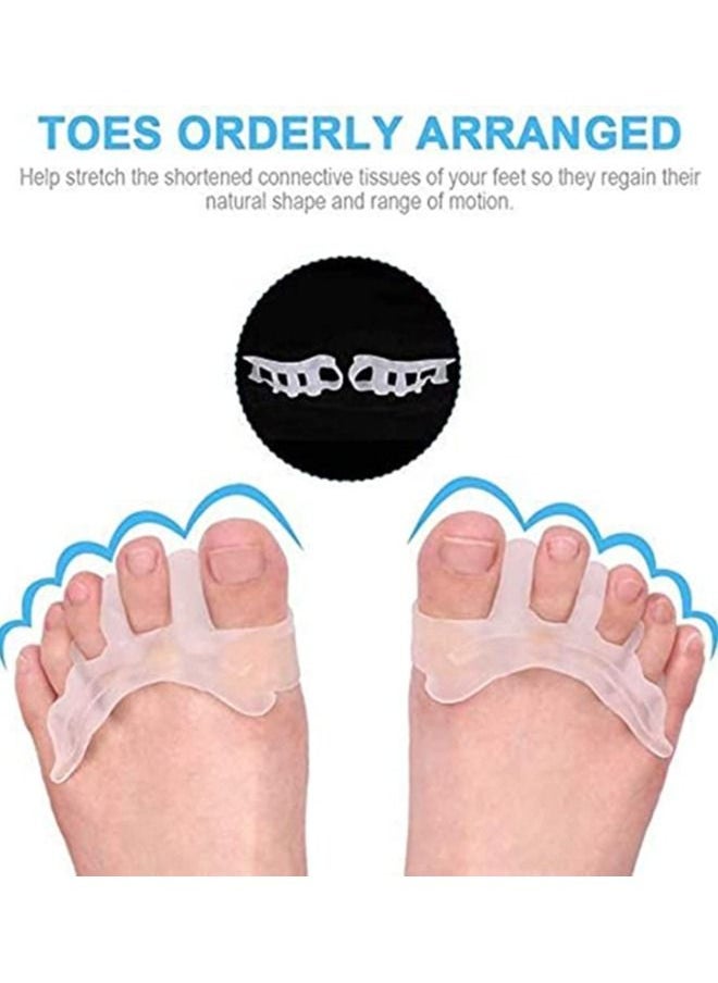 ORiTi Gel Toe Separator, ORiTi Gel Toe Stretchers for Overlapping Toes, Easy Wear in Shoes, Quickly Alleviating Pain After Yoga Activities, Can be used in Nail Art Salon Pedicure Manicure Tool  - Image 3