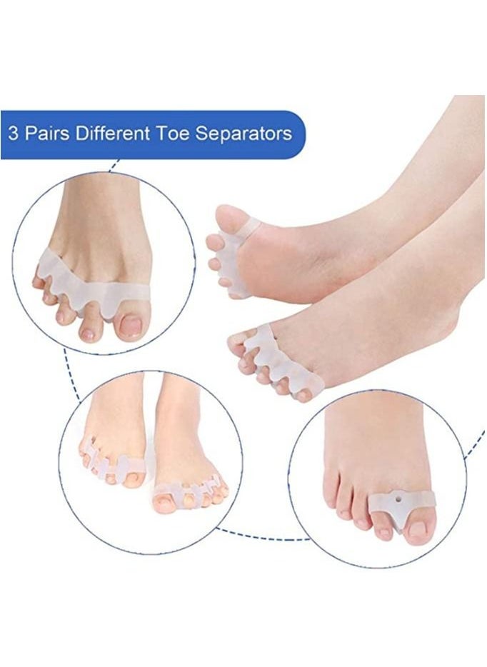 ORiTi Gel Toe Separator, ORiTi Gel Toe Stretchers for Overlapping Toes, Easy Wear in Shoes, Quickly Alleviating Pain After Yoga Activities, Can be used in Nail Art Salon Pedicure Manicure Tool  - Image 2