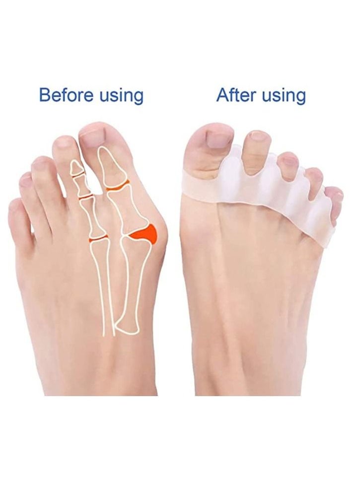 ORiTi Gel Toe Separator, ORiTi Gel Toe Stretchers for Overlapping Toes, Easy Wear in Shoes, Quickly Alleviating Pain After Yoga Activities, Can be used in Nail Art Salon Pedicure Manicure Tool  - Image 4