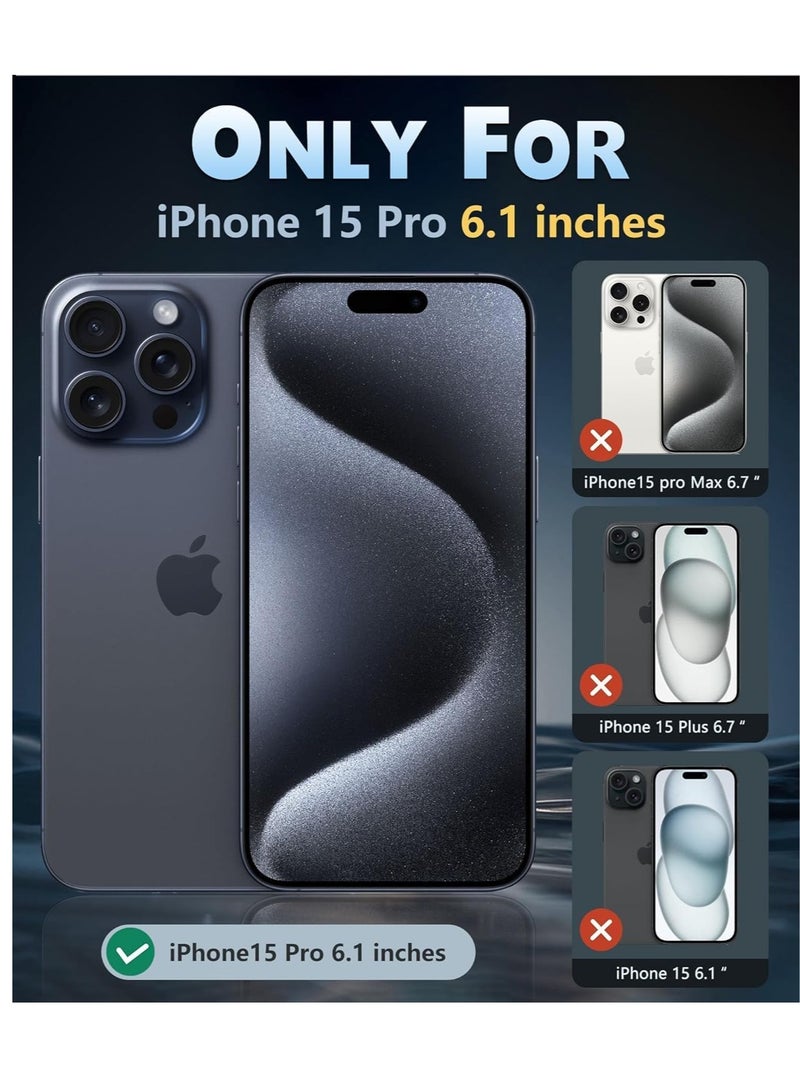 BORTONY iPhone 15 Pro Case Liquid Silicone Gel Rubber Soft Silky Touch Anti Scratch Shockproof Protective Cover 6.1 Inch - Image 2