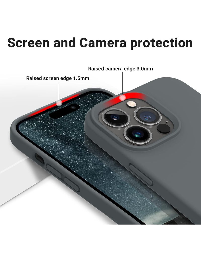 BORTONY iPhone 15 Pro Case Liquid Silicone Gel Rubber Soft Silky Touch Anti Scratch Shockproof Protective Cover 6.1 Inch - Image 3