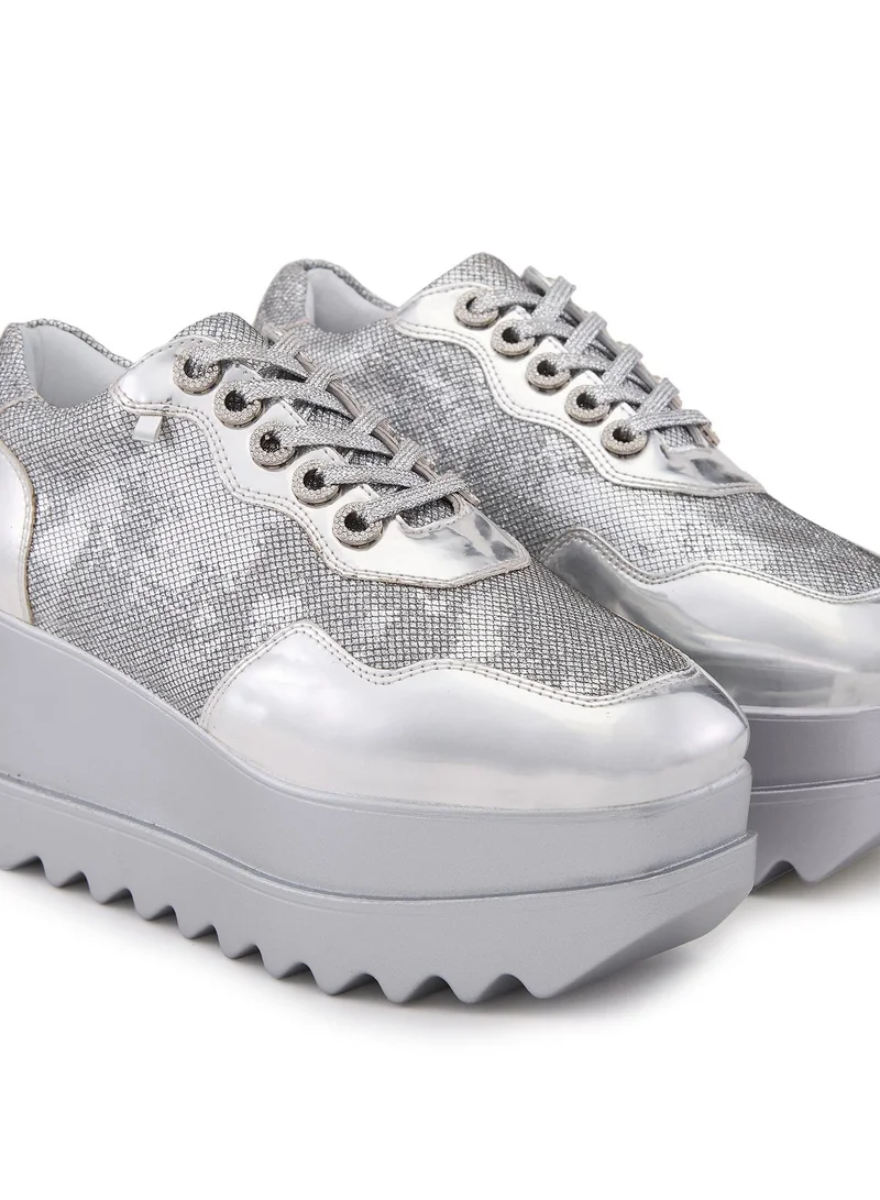 Anaar Anaar Razzledazzle Wedge Sneakers, Womens Festive, Special Occasion and Partywear Premium Shoes