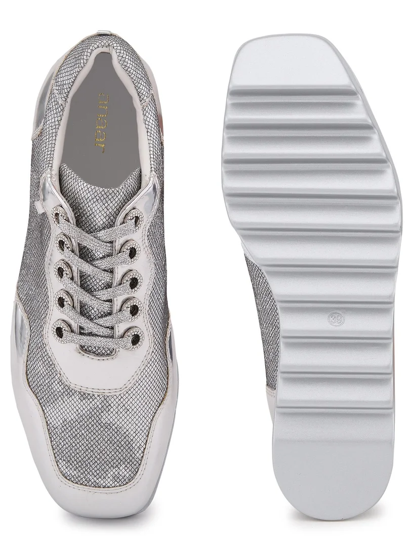 Anaar Anaar Razzledazzle Wedge Sneakers, Womens Festive, Special Occasion and Partywear Premium Shoes