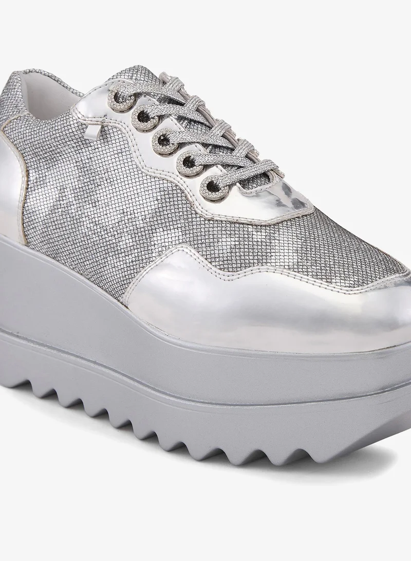 Anaar Razzledazzle Wedge Sneakers, Womens Festive, Special Occasion and Partywear Premium Shoes