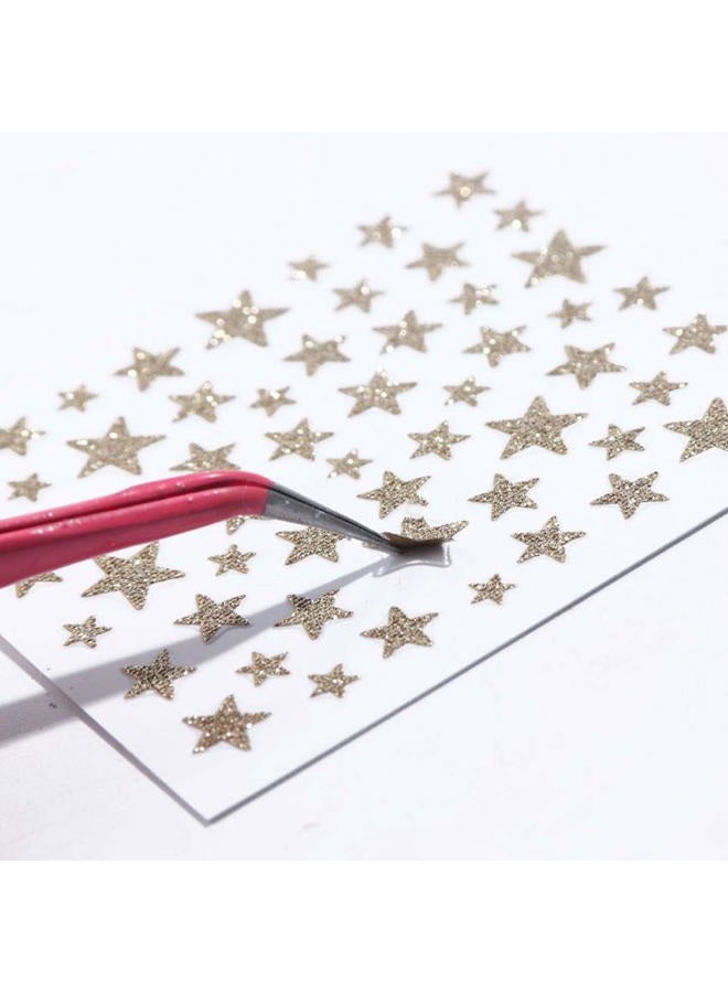 VIUJUH VVS Star Nail Art Stickers Decals Nail Art Supplies 3D Self-Adhesive Nail Slider Stars Stickers Glitter Shiny Decoration Decal Transfer Adhesive Colorful Nail Art Tips Manicure 10 Sheets (Colorful) - Image 4