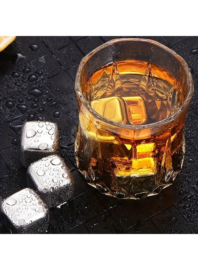 مكعبات التجميد السريع من الفولاذ المقاوم للصدأ كليب ستيل آيس 8 لبيرة وويسكي وملحقات البار المنزلي - Image 2