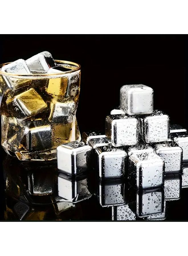 مكعبات التجميد السريع من الفولاذ المقاوم للصدأ كليب ستيل آيس 8 لبيرة وويسكي وملحقات البار المنزلي - Image 5