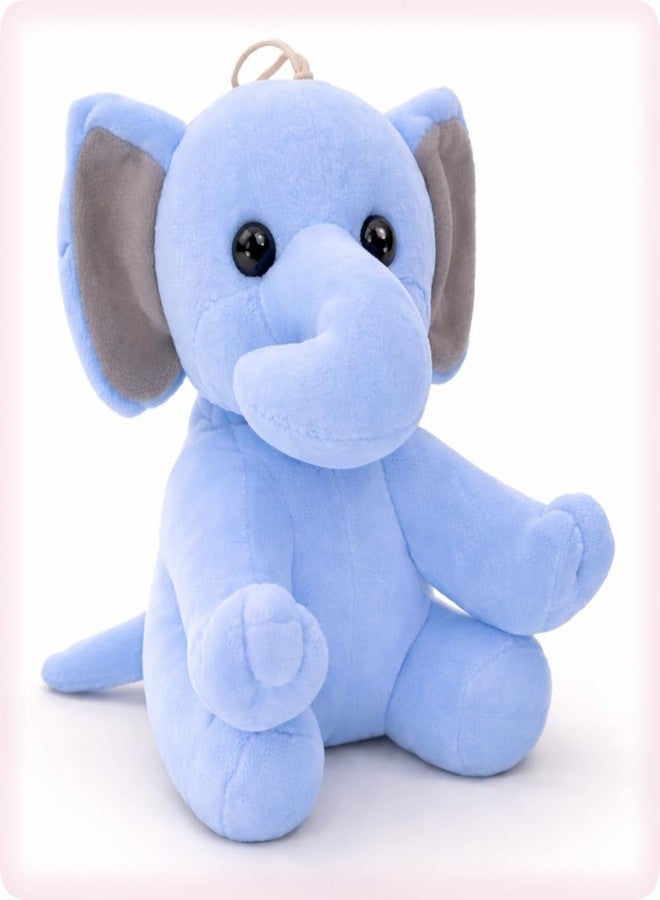 Aruvia Baby Elephant Soft Toy Plush (20 cm) Blue | Cute Sitting Stuffed Elephant Toy | Super Soft Cuddle Plush for Kids & Babies | Gift for Boys Girls | Nursery Décor - Image 1