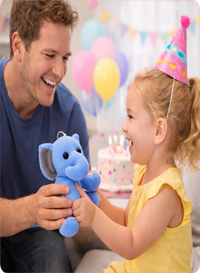 Aruvia Baby Elephant Soft Toy Plush (20 cm) Blue | Cute Sitting Stuffed Elephant Toy | Super Soft Cuddle Plush for Kids & Babies | Gift for Boys Girls | Nursery Décor - Image 2