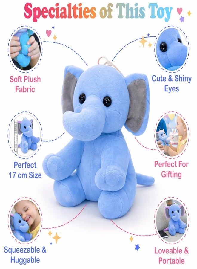 Aruvia Baby Elephant Soft Toy Plush (20 cm) Blue | Cute Sitting Stuffed Elephant Toy | Super Soft Cuddle Plush for Kids & Babies | Gift for Boys Girls | Nursery Décor - Image 5