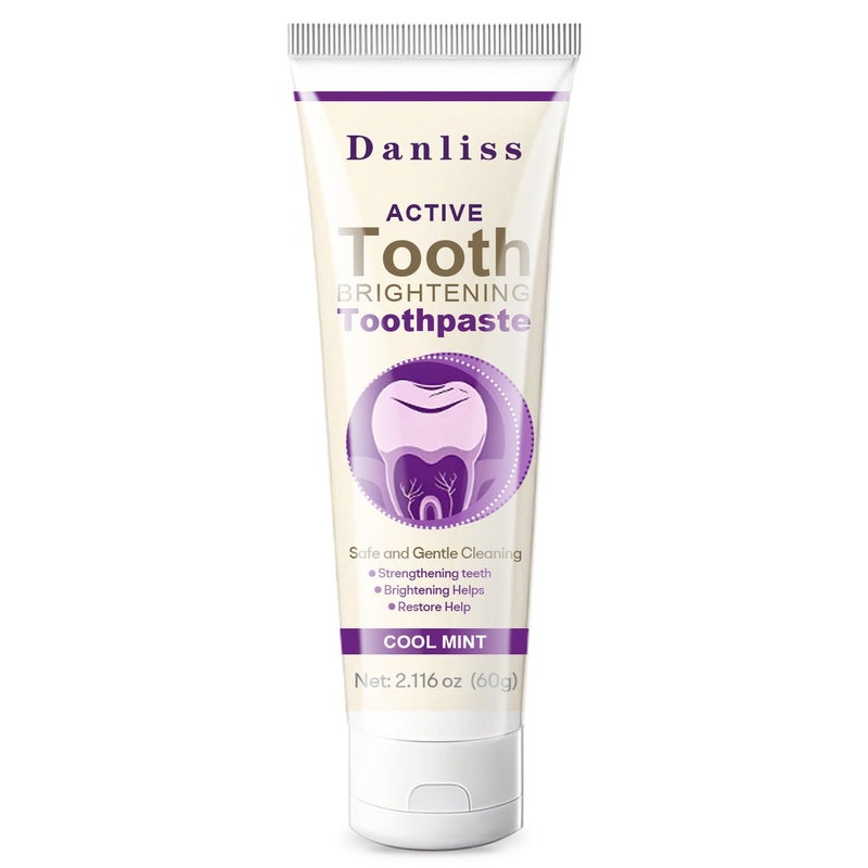 Danliss Active Brightening Toothpaste 60g - Cool Mint Flavor, Gentle Cleaning, Strong Teeth & Bright Smile - Image 5