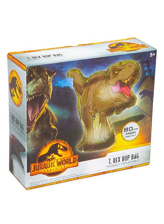 JURASSIC WORLD Dominion Large T-Rex Bop Bag – 80cm Inflatable Dinosaur Punching Toy for Kids | Indoor & Outdoor Play | Ages 5+ - Image 1
