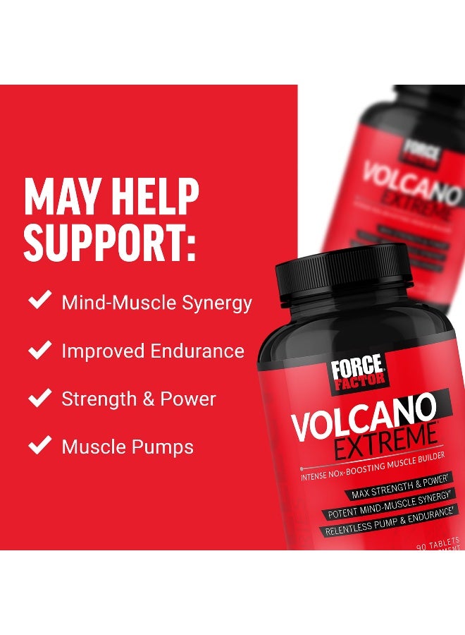 Force Factor Force Factor, Volcano Extreme, Intense NOx-Boosting Muscle Builder, 90 Tablets  - Image 4