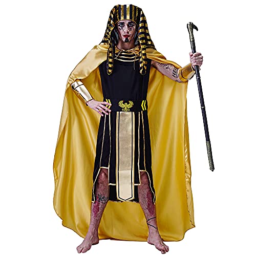 DSplay Men Egyptian Costume Cosplay Adult Pharaoh Halloween Party - Image 1