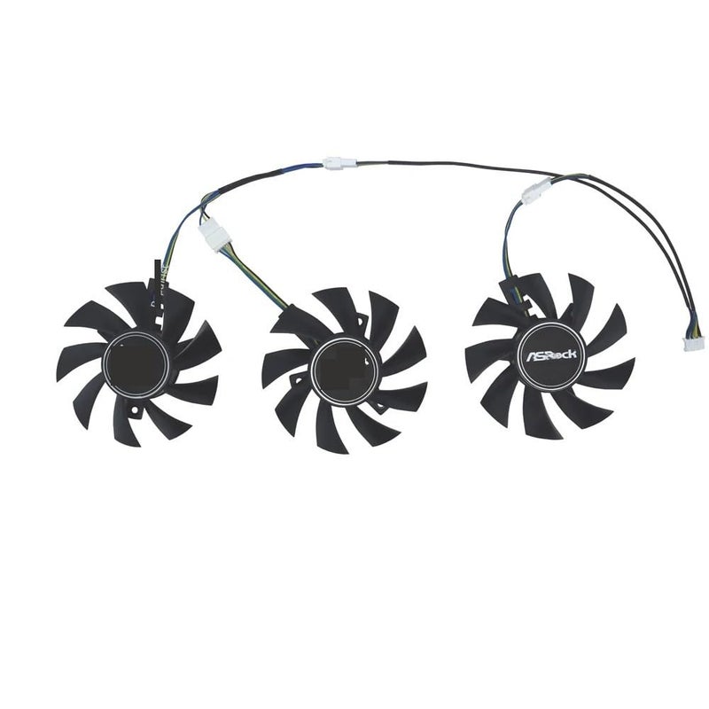 Video Cards Fan,3Pcs/Set,FD8015U12D,for ASRock RX 5700 XT for Challenger Pro 8G OC, 5600XT for Phantom for Gaming 6G, VII 16g Laptop Parts - Image 1