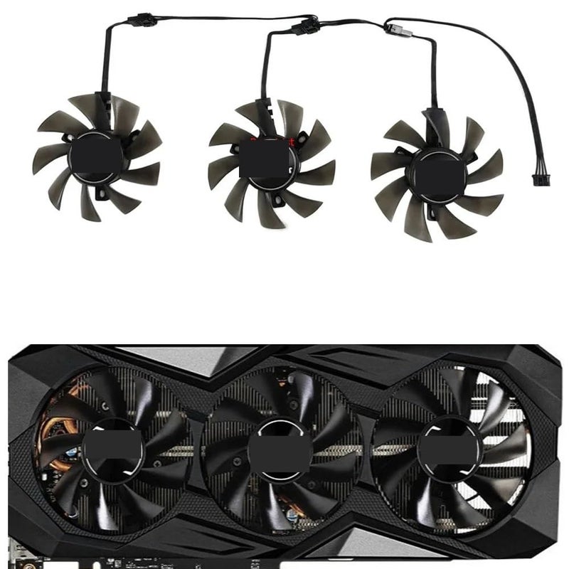Video Cards Fan,3Pcs/Set,FD8015U12D,for ASRock RX 5700 XT for Challenger Pro 8G OC, 5600XT for Phantom for Gaming 6G, VII 16g Laptop Parts - Image 5