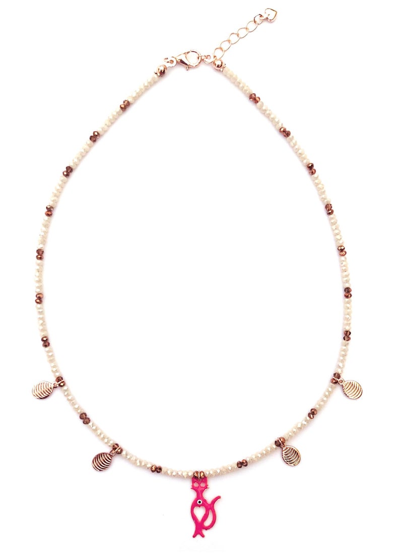 Alwan Crystal Necklace with a Cat Pendant  - Image 2