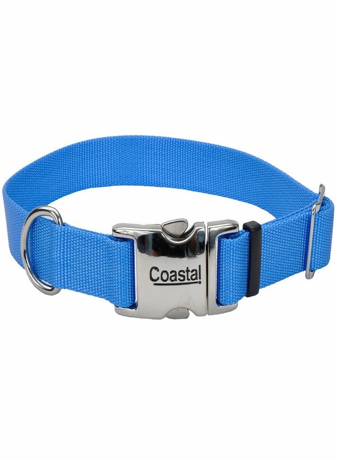 Coastal Pet Adjustable Dog Collar with Metal Buckle - Comfortable Fade-Resistant Dog Collar with Snap Lock - Perfect for Walking & Tie Outs - Blue Lagoon - 5/8" x 10"-14" - Image 1